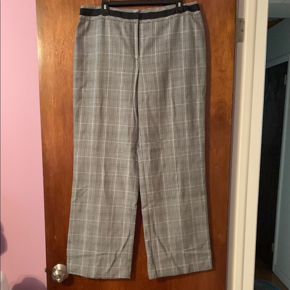 Norton McNaughton Black, Pink, and White Plaid Pants